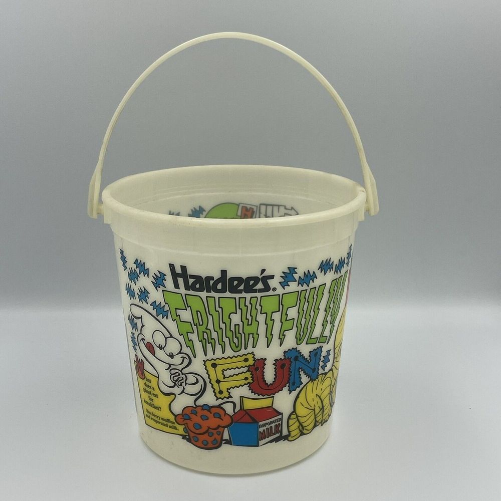 Vintage Hardee s Trick or Treat Halloween Bucket‎ 1994 Glow In The Dark